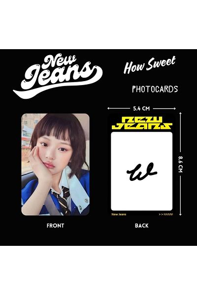 Kpop Dünyasi HANNI Green Blue Jeans - ''How Sweet'' Photocards Set