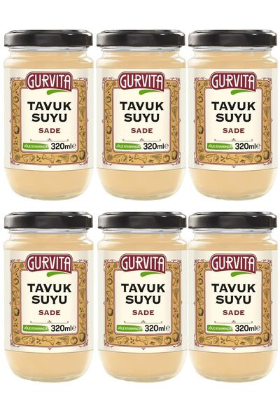 Gurvita Jöle Kıvamında Tavuk Suyu Sade 320 ml 6'lı