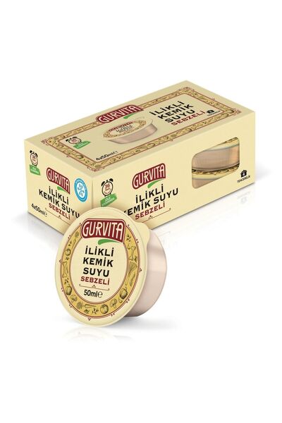 Gurvita Jöle Kıvamında Ilikli Kemik Suyu Sebzeli 50 ml 32 Adet