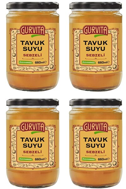 Gurvita Jöle Kıvamında Tavuk Suyu Sebzeli 660 ml 4'lü
