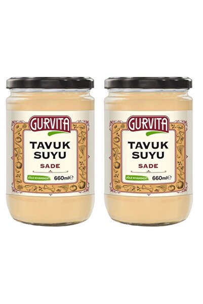 Gurvita Jöle Kıvamında Tavuk Suyu Sade 660 Ml 2'li