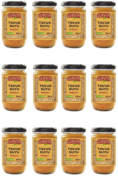 Gurvita Jöle Kıvamında Tavuk Suyu Sebzeli 320 ml 12'li