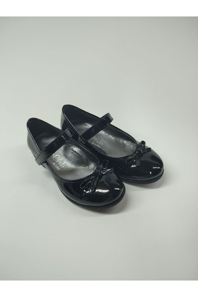 Rose Club Kids Black Patent Leather Baby Girl Orthopedic Ballerina Shoes