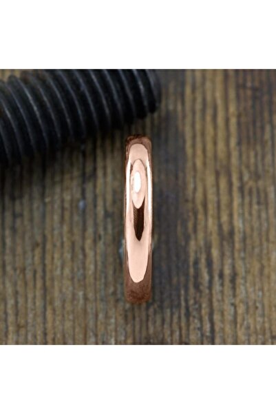 Üresinler Kuyumculuk Rose Gold 4mm Klasik Alyans 14 Ayar Altın