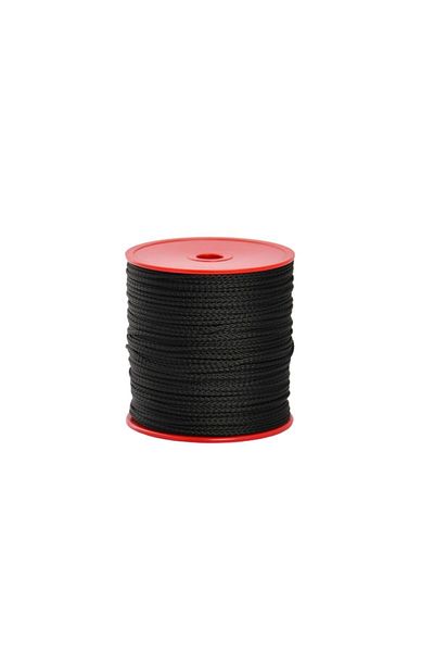 Globe Black Polyester String Rope - 2.0 mm - 150 M. - Roller