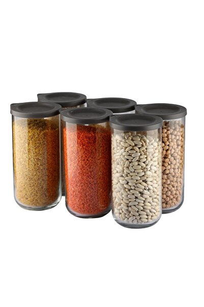 Karçiçeği Home 1600 Cc 6-Piece Label Storage Container with Leak-Proof Lid