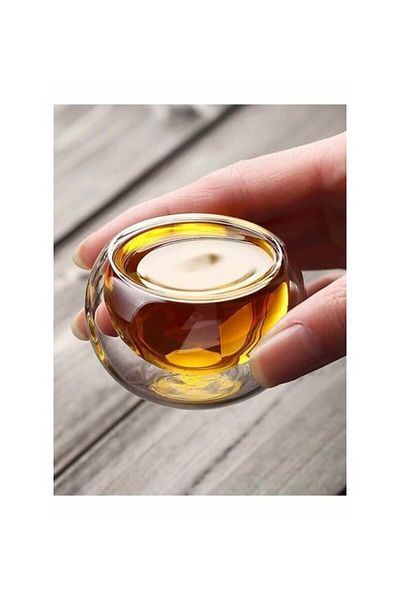 Karçiçeği Home وعاء صلصة صغير من الزجاج المزدوج بحجم 50 مل مكون من 6 قطع| وعاء صلصة صغير ذو جدار مزدوج مكون من 6 قطع