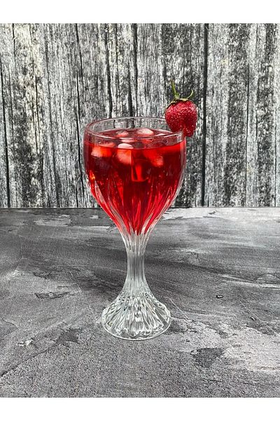YzHome 2-Piece Crystal Glass Soft Drink Cup - Standing and Sweetness Bowl, Magnolia Presentations
