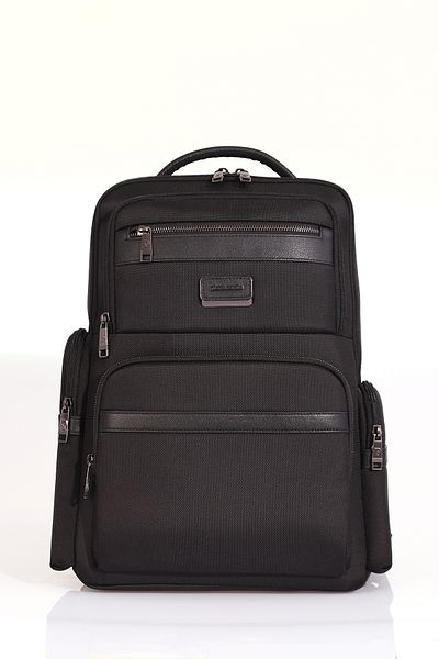 Pierre Cardin 01PC00302 Μαύρο επαγγελματικό σακίδιο πλάτης με θήκη φορητού υπολογιστή