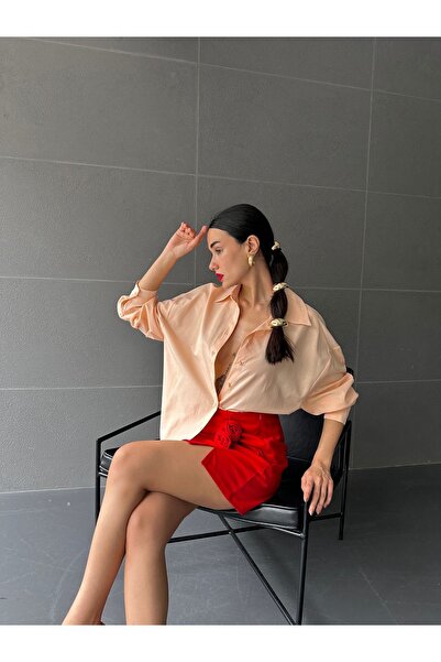 minaaise Somon Geniş Kesim Basic Gömlek 27202