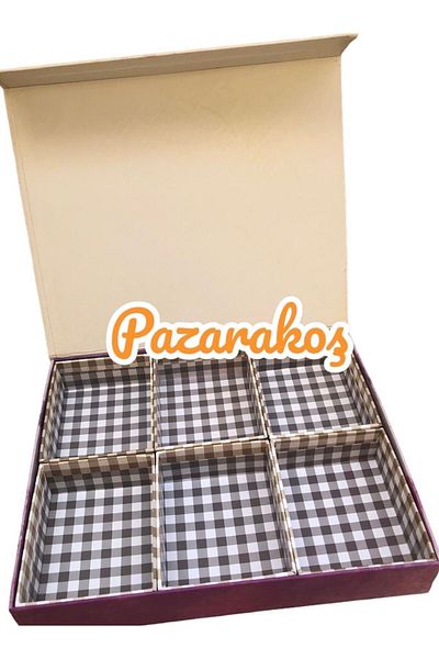 PAZARAKOŞ 6 Compartment Multi-Purpose Jewelry Box
