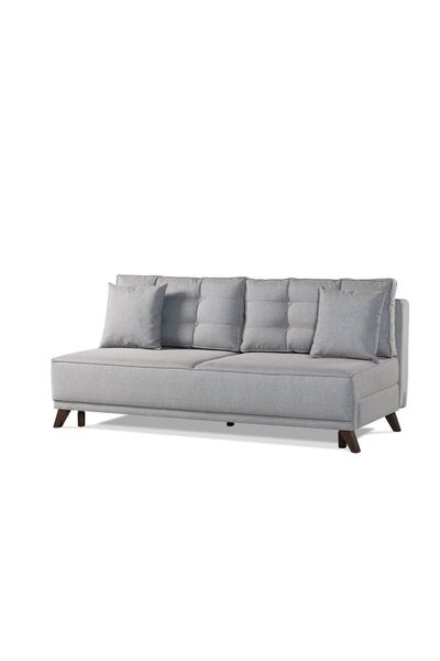 Vipa Granada Sandıklı Yataklı Açık Gri Üçlü Kanepe