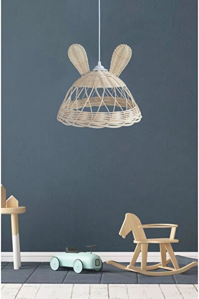 Bilge Bohem Rattan Avize Bambu Hasır Bol Çocuk Odası Avize