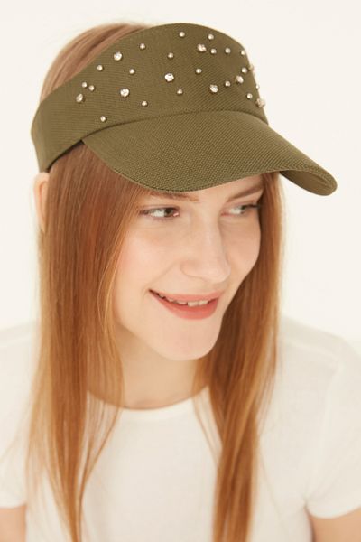 Saria Moda Women's Tennis Hat with Stone Detail