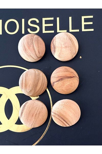 ODDA TASARIM ATÖLYESİ Set of 6 100% natural wood organic knobs - Bottom feet, 32 sizes