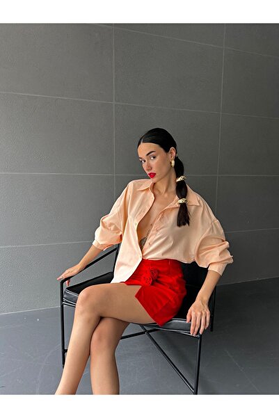 minaaise Somon Geniş Kesim Basic Gömlek 27202