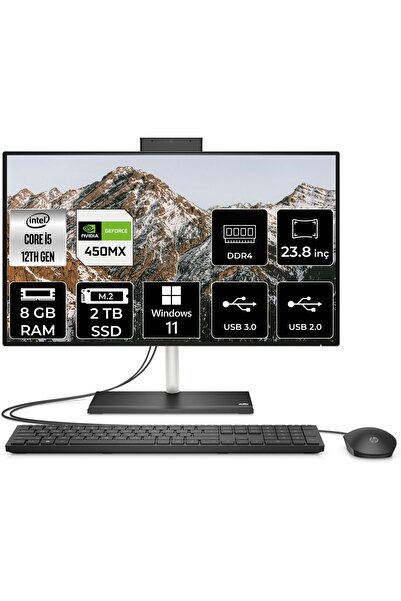 HP 24 CB1013NT i5 1235U 8GB RAM 2TB SSD MX450/2GB 23.8" FHD W11H ALL IN ONE PC 79N36EA