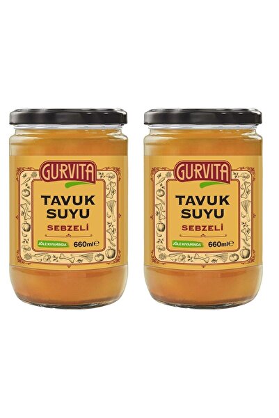 Gurvita Jöle Kıvamında Tavuk Suyu Sebzeli 660 Ml 2'li