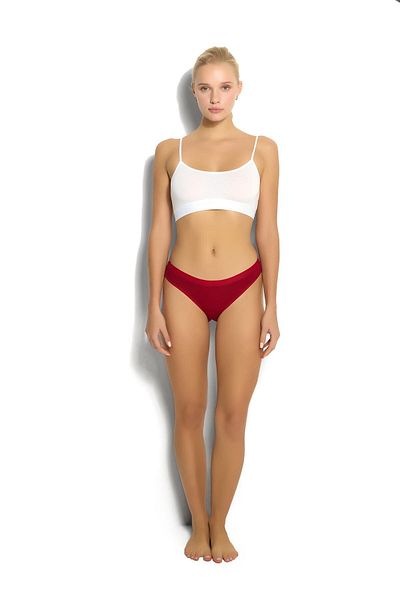 MYS GRUP TEKSTİL JİBER Set de 6 bikini pentru damă, viscoză, burgundă - /691