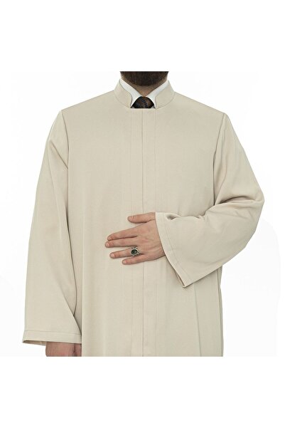 İkranur Muhterem Hakim Yaka Sade Imam Cübbesi Vizon