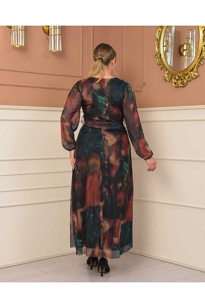 CİXAPLE Rochie maxi cu decolteu in V imprimata