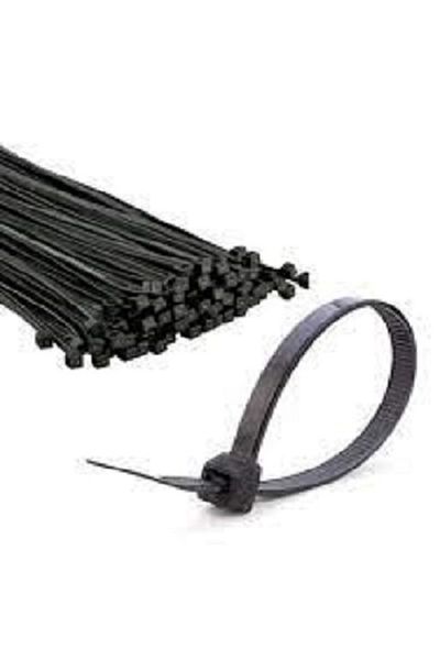 Kupa Black Plastic Velcro Clamp - 4.8 x 200 mm, 100 Pieces