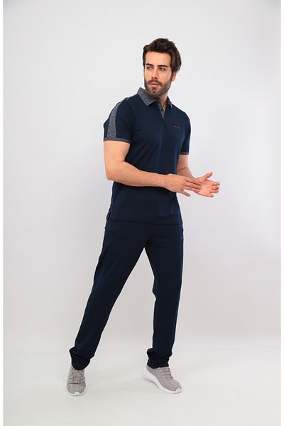 FORE SPORT Σετ ανδρικό μπλουζάκι με λαιμόκοψη Navy Blue