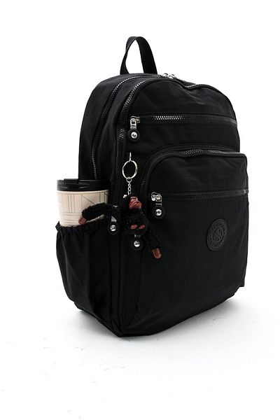 Sanmorris Unisex Black Water Resistant Large Size Laptop Backpack - For School and Travel
