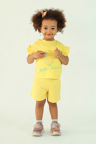 Harika KIDS Floral Print Embroidered Shorts and Top Set for Girl