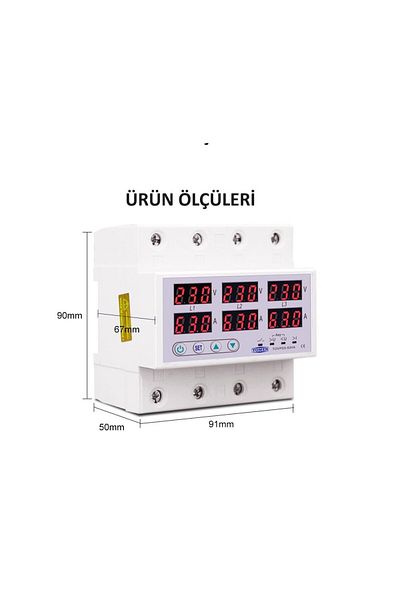 TOMZN Trifaz 100a - واقي الجهد المنزلي، مرحل حماية الجهد والتيار