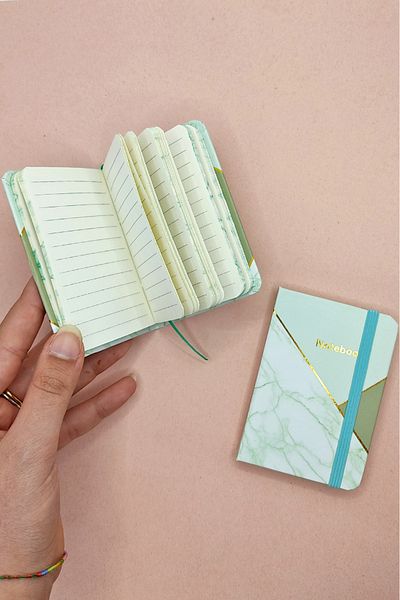 Limmy Blocnotes decorativ A7 verde - Buzunar elastic