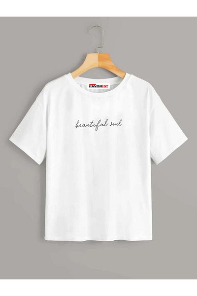 FAVORİST Tricou din bumbac, unisex, cu imprimeu Beautiful Soul
