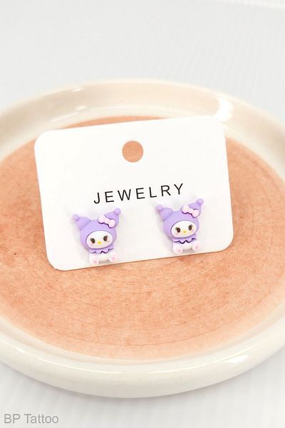 Acousticworld Sanrio Purple Kuromi Magic - 2-Piece Teen and Children's Earrings Gift Accessory Jewelry