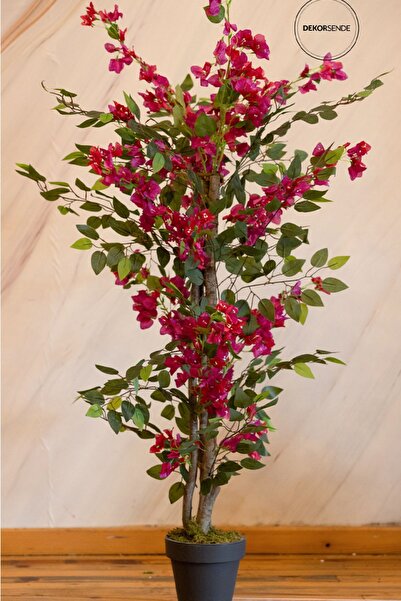 Dekorsende Yapay Fuşya Begonvil Ağacı 110 Cm