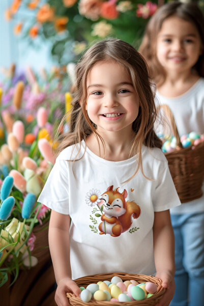 MAGORS تي شيرت للأطفال بطبعة سنجاب ديزي من Style-X - رقبة دائرية