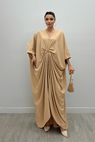 giyimmasalı Yarasa Kol Креп Джесiк Елбіс - КРЕМ