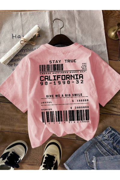 Revasser Unisex DEČJA majica sa šarenim printom iz Kalifornije - široki kroj,...