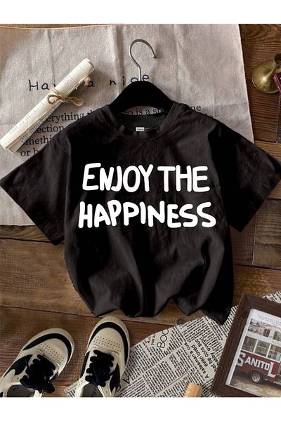 Revasser Tricou unisex pentru copii, fete/băieți, din bumbac, cu imprimeu personalizat, colorat, supradimensionat