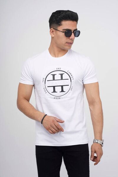 Est Estola Tricou Bărbați Bumbac Lycra Slim Fit Crew Gât