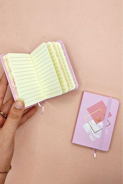 Limmy Blocnotes decorativ roz A7 - Buzunar elastic