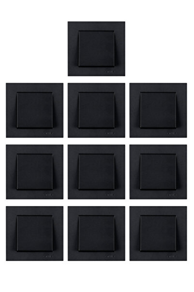 Elektroyou Arvia Füme Anahtar 10 Adet Çerçeve Dahil