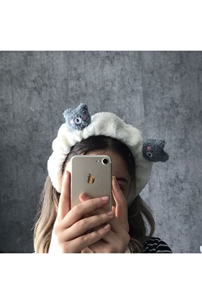 Sumicorn Design Sevimli Peluş Makyaj Spa Saç Bandı Bandana
