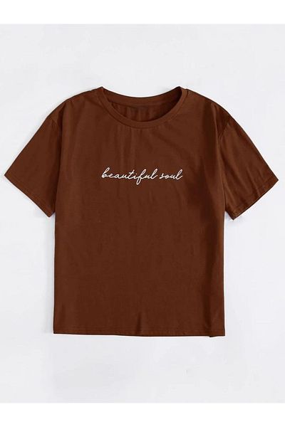 FAVORİST Beautiful Soul Printed Oversize Wide Fit βαμβακερό μπλουζάκι Unisex