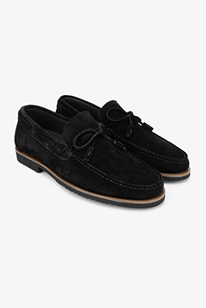 Valmenti Mais Мъжки черни мокасини от естествена кожа