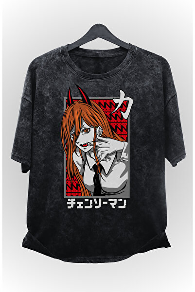 Fuddy Moda Chainsaw Man Power Unisex Oversize Футболка - Футболка з принтом в...
