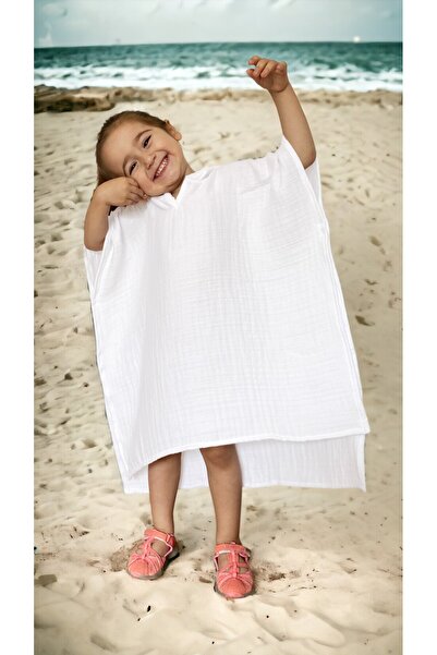 Joyous Mom Kids 4-Layer Hooded Organic Muslin Baby and Kids Beach and Bath Po...