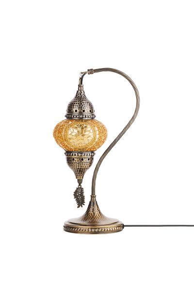 Demmex Gooseneck 40cm - 100% Handcrafted Authentic Turkish Lamp and Moroccan Mosaic Table Bedside