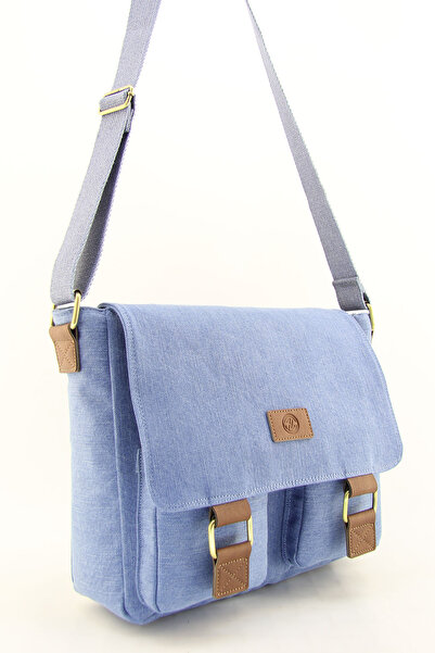 HNB Ice Blue Jeans - Postman Business and School Briefcase Laptop Bag