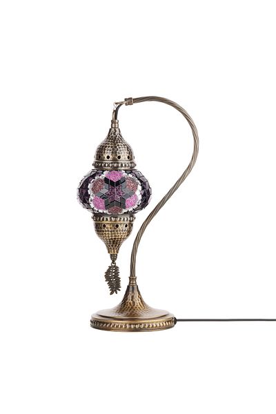 Demmex Gooseneck 40cm - 100% Handcrafted Authentic Turkish Lamp and Moroccan Mosaic Table Bedside