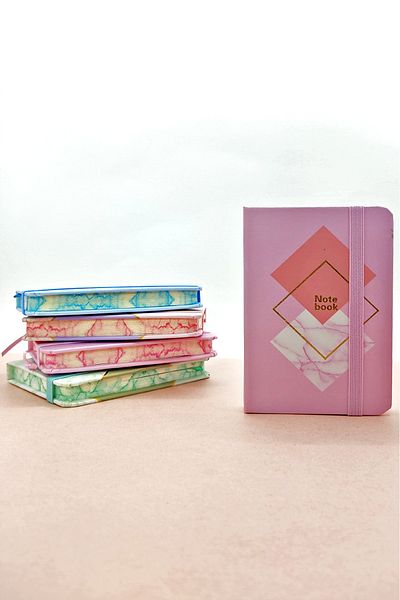 Limmy Blocnotes decorativ roz A7 - Buzunar elastic